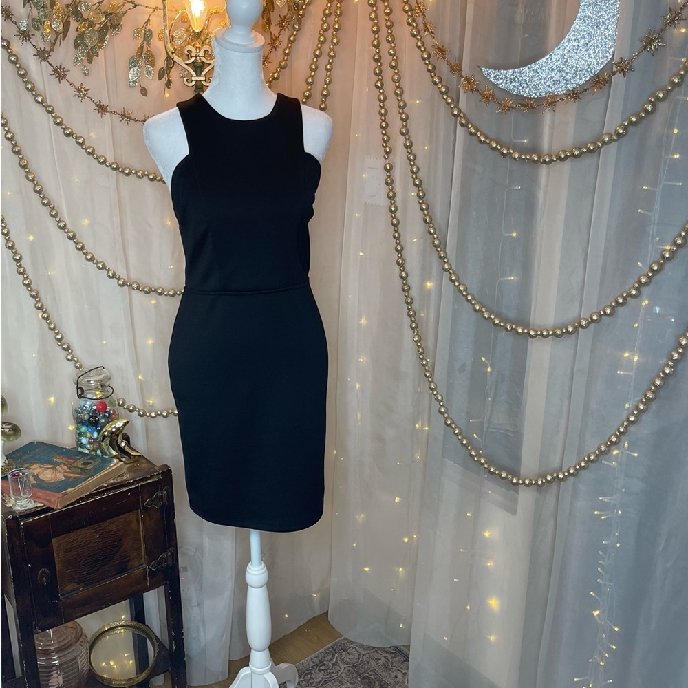 Forever 21 Black Halter Sheath Mini Dress